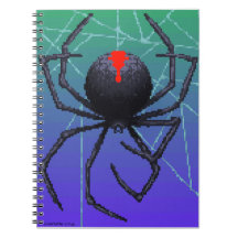 Pixel-Schwarze-Witwe-Spinne