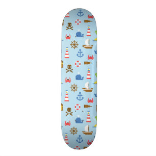 Pixel-Seekunst-Muster Skateboard