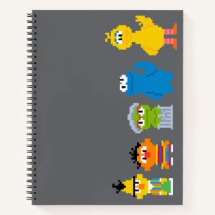 Pixel Sesamstraße-Notebook Notizbuch