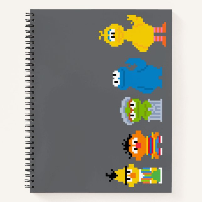 Pixel Sesamstraße-Notebook Notizbuch (Vorderseite)