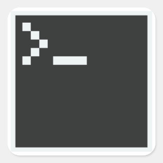 Pixel-Shell Quadratischer Aufkleber