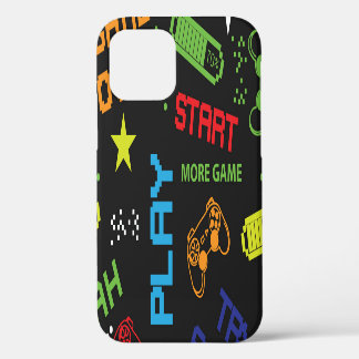 Pixel-Spielstil: Abstrakte Nahtlosigkeit. iPhone 12 Hülle