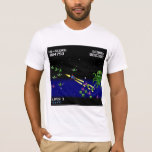 Pixel Starfighter T-Shirt<br><div class="desc">Blast through space in classic retro style! 🚀 Pilot your blue starship,  dodge alien attacks,  and fire lasers at incoming enemies. Face the ultimate cosmic boss — are you ready to break the 4750-point record? ⭐👾</div>