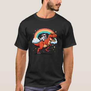 Pixel-Style-Kunst Kuh T-Rex Tyrannosaurus 8-Bit-Gr T-Shirt