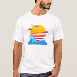 Pixel Sunset Horizon T-Shirt