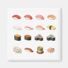 Pixel Sushi Magnet – Japanese Food Pixel Art