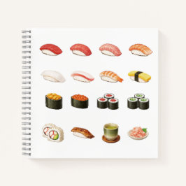 Pixel Sushi Notebook – Japanese Food Design Notizbuch