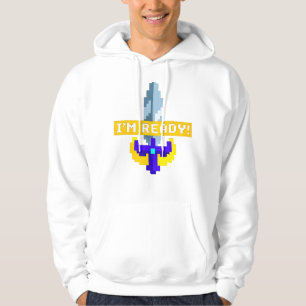 Pixel Sword Hoodie - "Ich bin bereit!" Gamer Gear