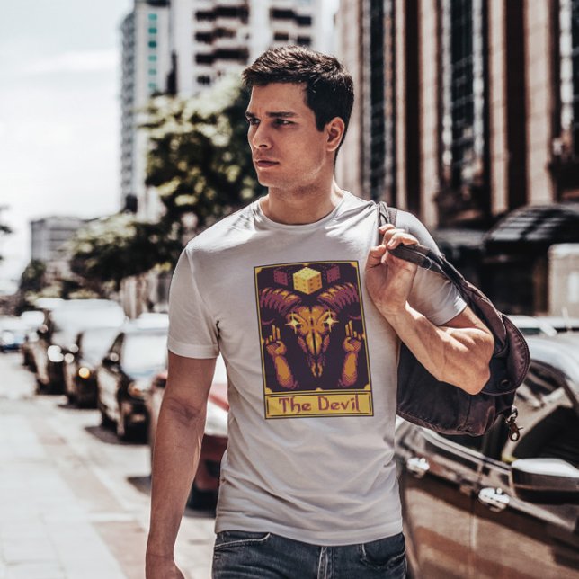Pixel-Tarot-Card-Teufel T-Shirt (Von Creator hochgeladen)