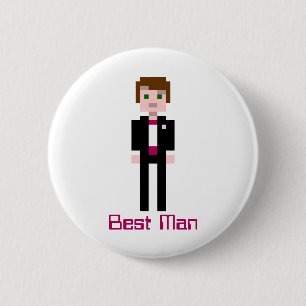 Pixel-Trauzeuge - Kastanienbraun - Gewohnheit Button