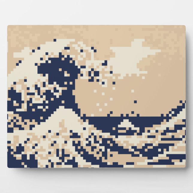 Pixel Tsunami 8 Bit Pixel Art Fotoplatte (Vorderseite)