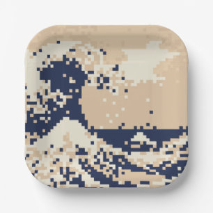 Pixel Tsunami 8 Bit Pixel Art Pappteller