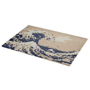 Pixel Tsunami 8 Bit Pixel Art Schneidebrett