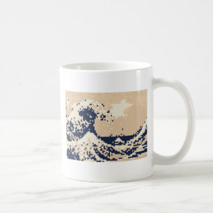 Pixel Tsunami 8 Bit Pixel Art Tasse