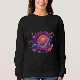 Pixel-Universum-Portal — Das Kosmische Tor Sweatshirt