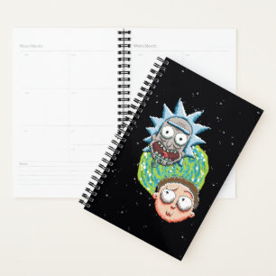 Pixel Vers Rick und Morty Portal Graphic Planer