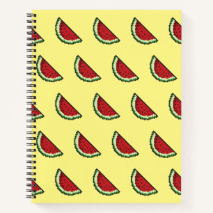 Pixel Wassermelonenmuster Notizbuch