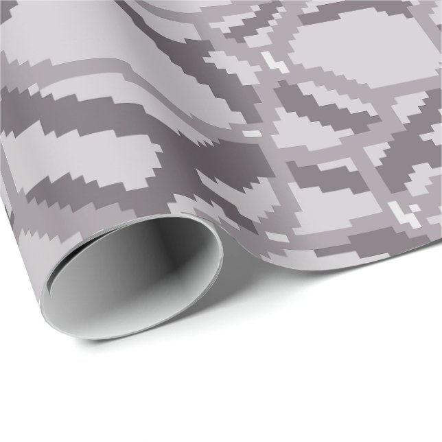 Pixel-Wasserwellenmuster Geschenkpapier (Rolleneckpunkt)