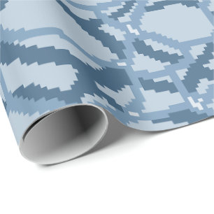 Pixel-Wasserwellenmuster Geschenkpapier