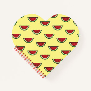 Pixel Watermelon-Muster Notizbuch