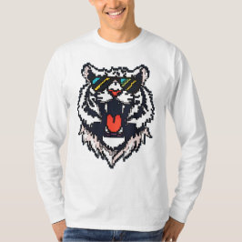 Pixel White Tiger T-Shirt