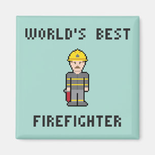 Pixel World ist der beste Feuerwehrmann Magnet