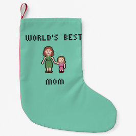 Pixel World ist der beste Weihnachtsmann-Strumpf f Kleiner Weihnachtsstrumpf