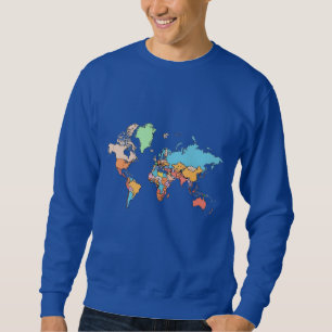 Pixel World Map - Retro 8-Bit-Design im globalen S Sweatshirt