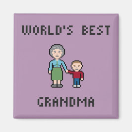 Pixel World's Best Oma Magnet