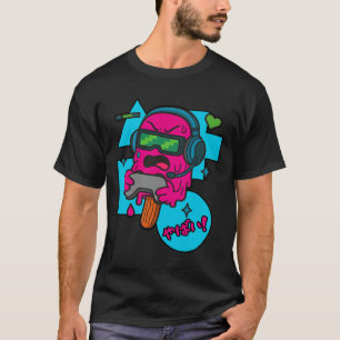 Pixel-Wut-Gamer-Eis am Stiel Lustig Schmelzende Ei T-Shirt