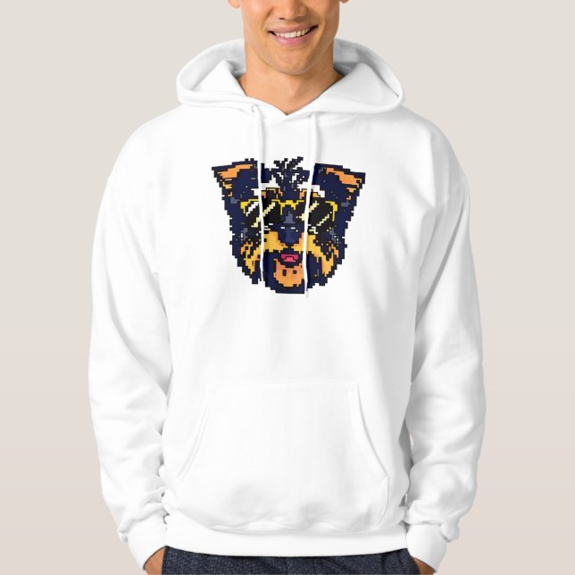 Pixel Yorkie Delight Hoodie (Vorderseite)