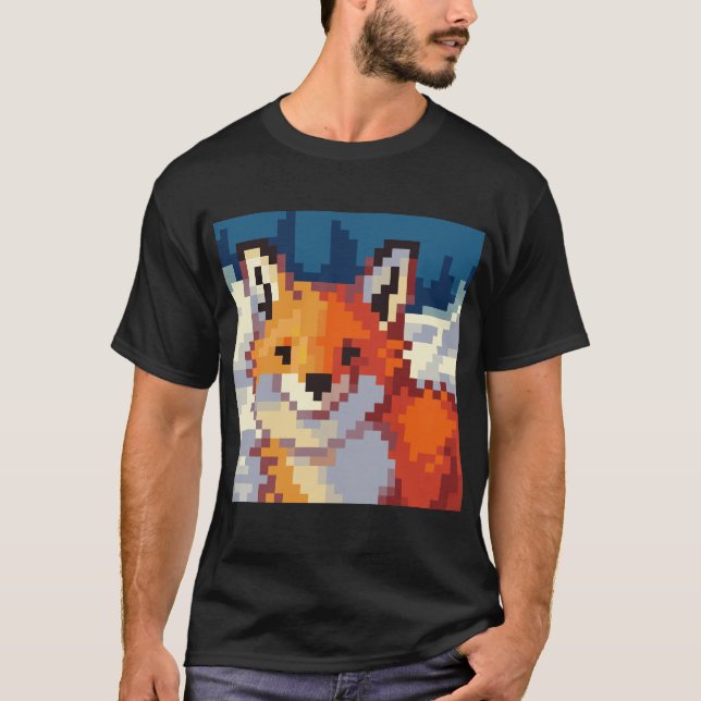 Pixelart, Pixel Art, Fox, vos T-Shirt (Vorderseite)
