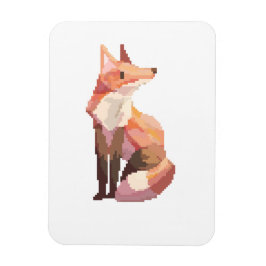 Pixelart, vos, Pixel art, Fox, Magnet