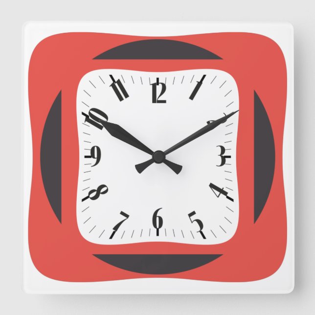 PIXELAT ERSTE SERIE LEX VON Masanser Quadratische Wanduhr (Vorderseite)