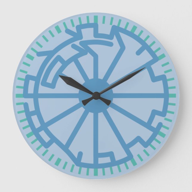 Pixelat prime max chained numbers by Masanser Große Wanduhr (Vorderseite)
