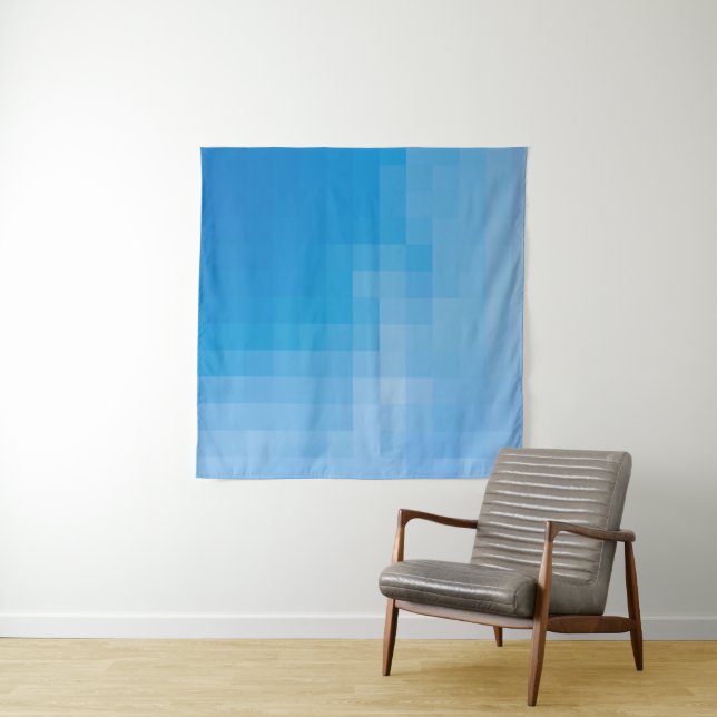 Pixelated Blues Wandteppich (Beispiel)