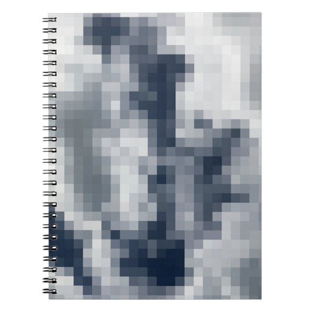 Pixelated Cloud Spiral Notebook Notizblock (Vorderseite)