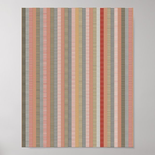 Pixelated Mathematical Pattern  Poster (Vorne)