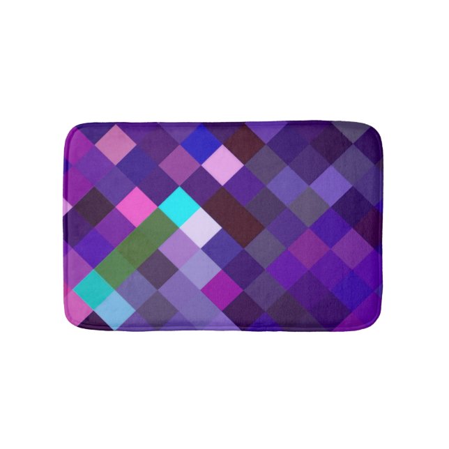 Pixelated Pattern - Purple Badematte (Vorderseite)