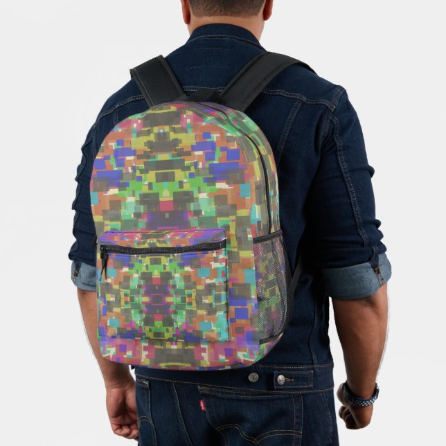 Pixelated Patterned Beyond Colors Of The Rainbow Bedruckter Rucksack (Insitu (Modell))