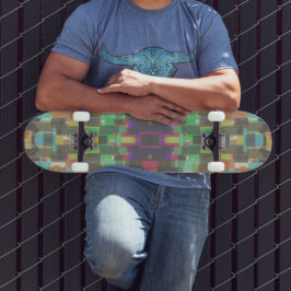 Pixelated Patterned Beyond Colors Of The Rainbow Skateboard