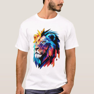Pixelated Pride : Geometrischer Löwe  T-Shirt