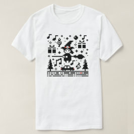 Pixelated Yuletide Magic Hexe Festive Game Night T-Shirt