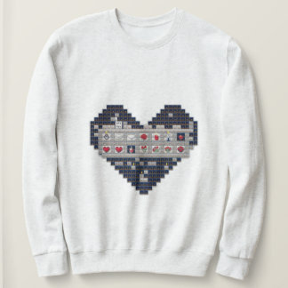 Pixelbasierte Liebe Sweatshirt