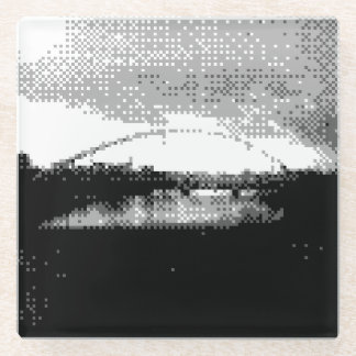 Pixelbrücke Glasuntersetzer