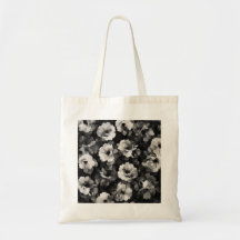 Pixelflorale Monochrome-Tasche