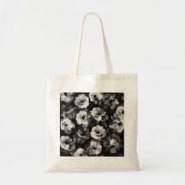 Pixelflorale Monochrome-Tasche Tragetasche