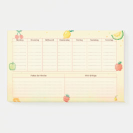 Pixelfrüchte Wochenplaner Post-it Klebezettel