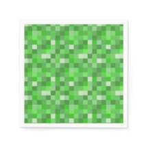 Pixeliger grüner Gebäudeblock gefaltet 