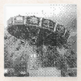 pixeliger Swing-Ride-Untersetzer Glasuntersetzer